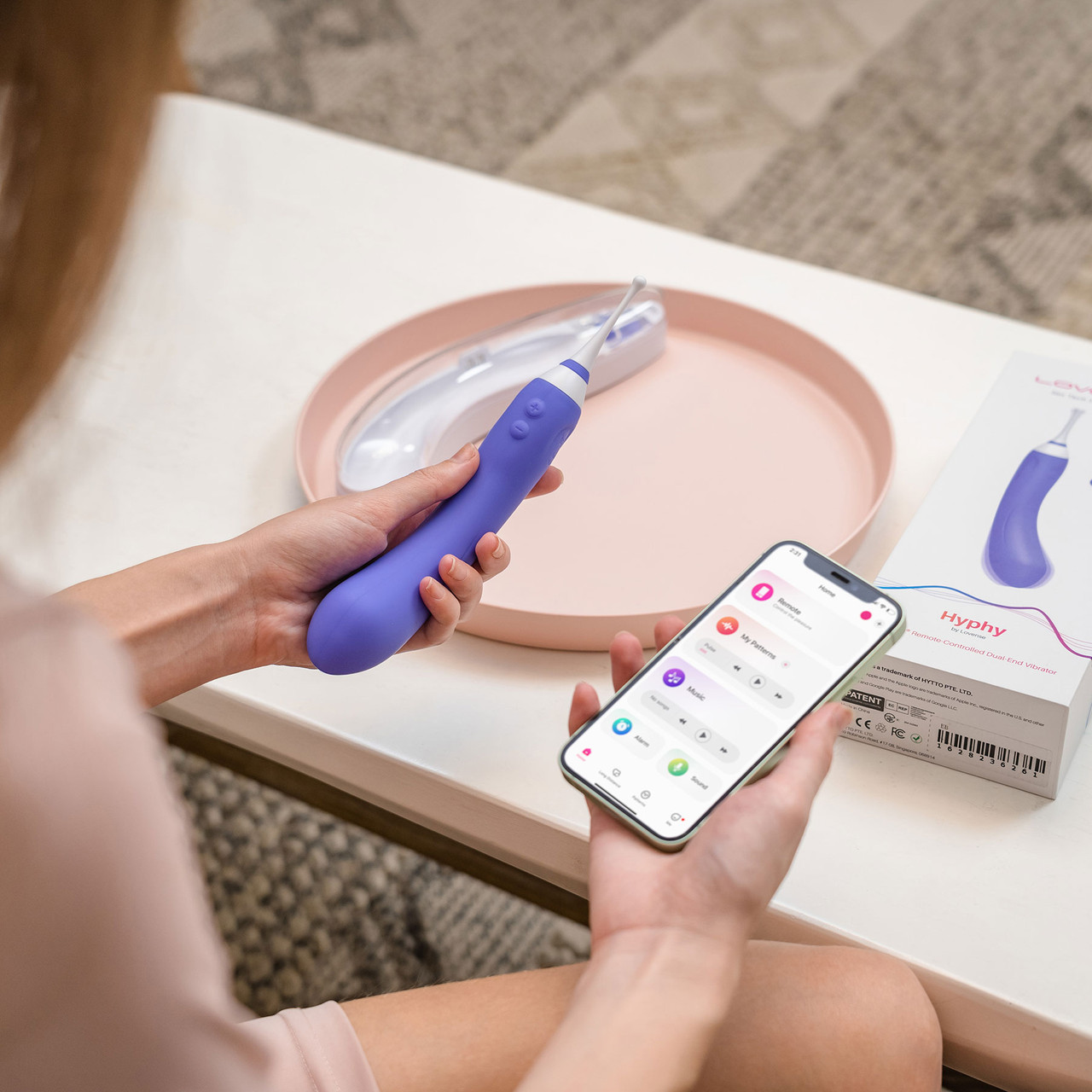 Lovense Hyphy Bluetooth Dual-Ended G-Spot Vibrator & Clitoral Stimulator