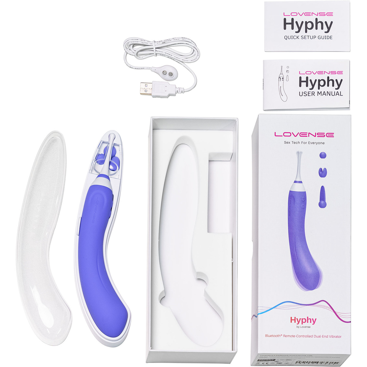 Lovense Hyphy Bluetooth Dual-Ended G-Spot Vibrator & Clitoral Stimulator