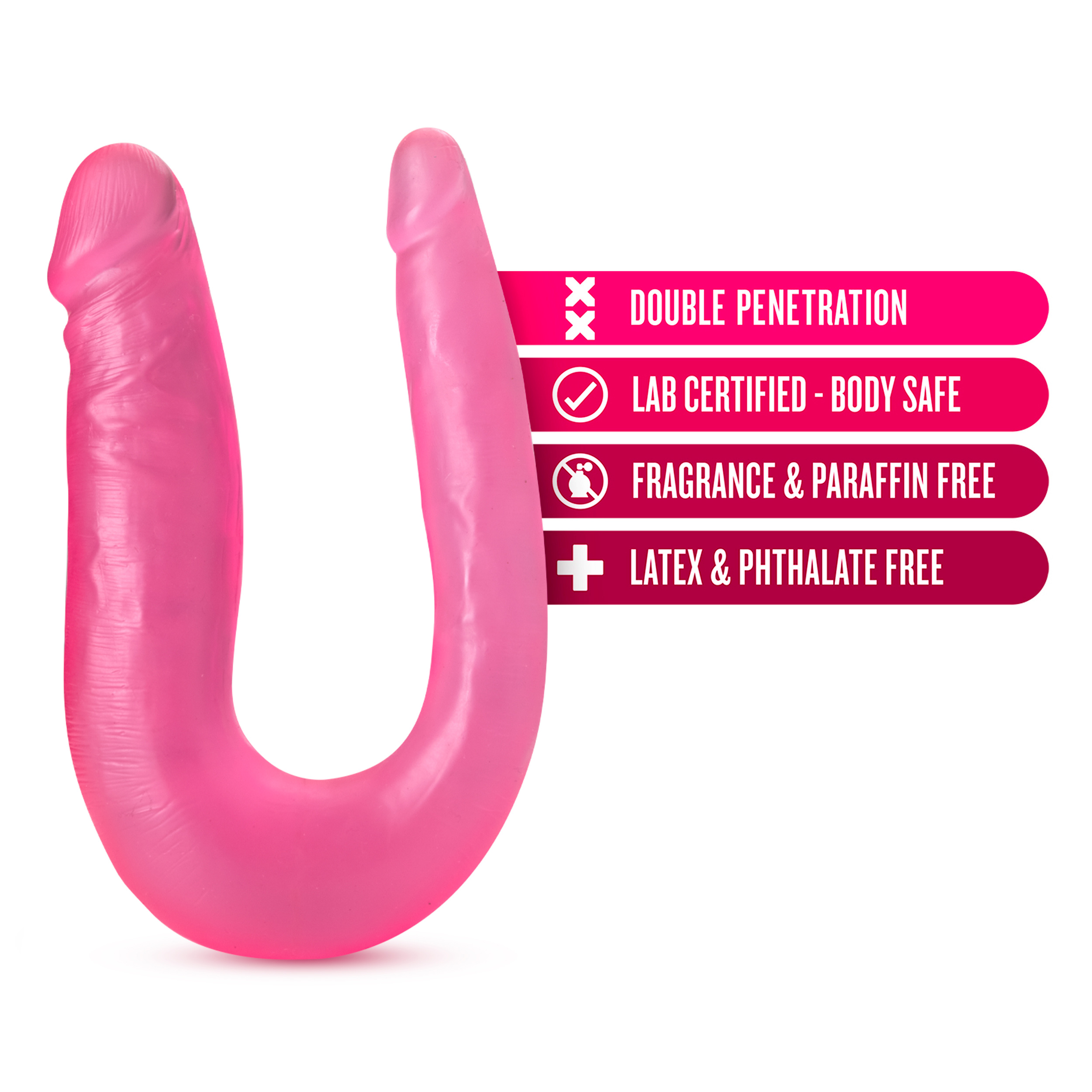 12 in. Double Dildo Pink