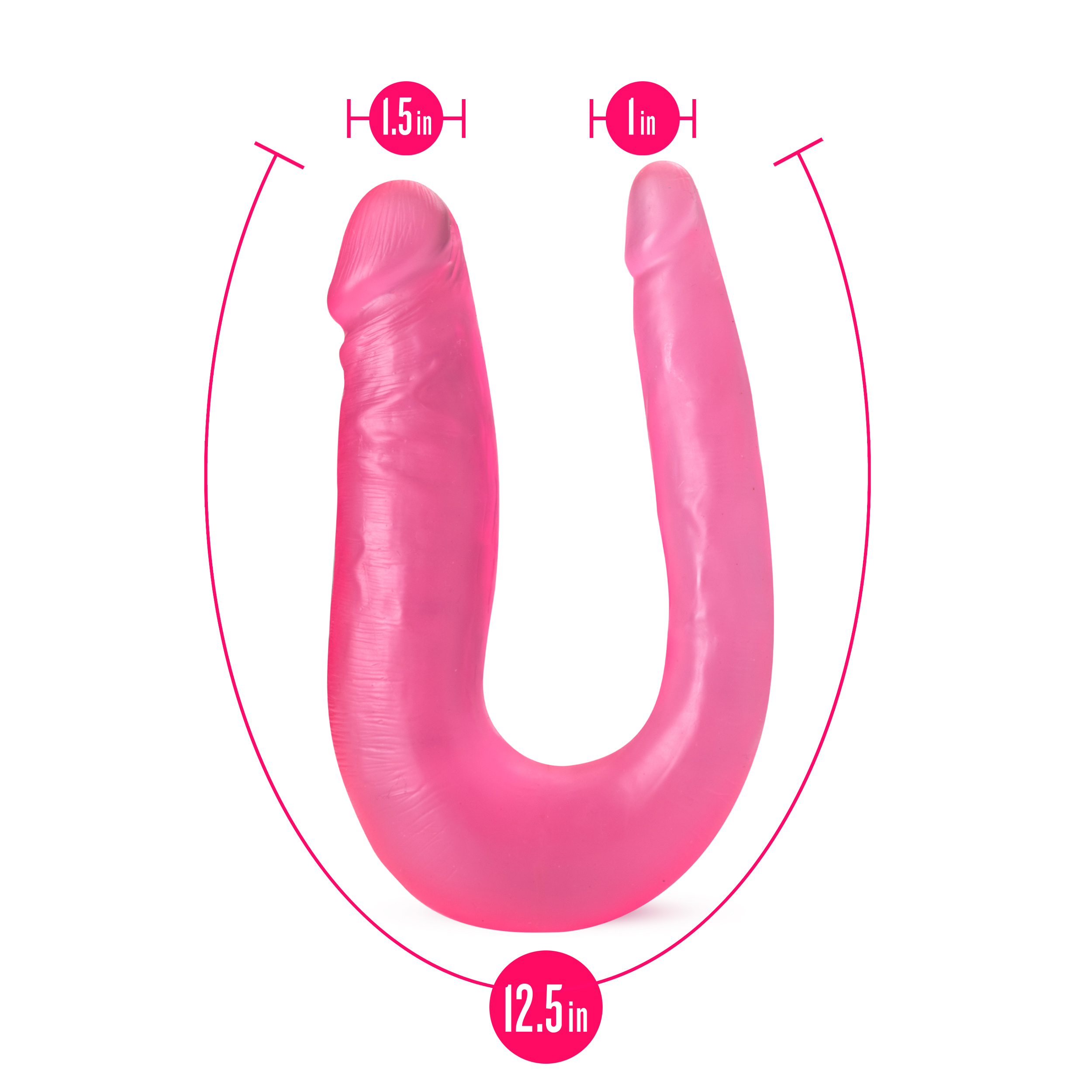 12 in. Double Dildo Pink