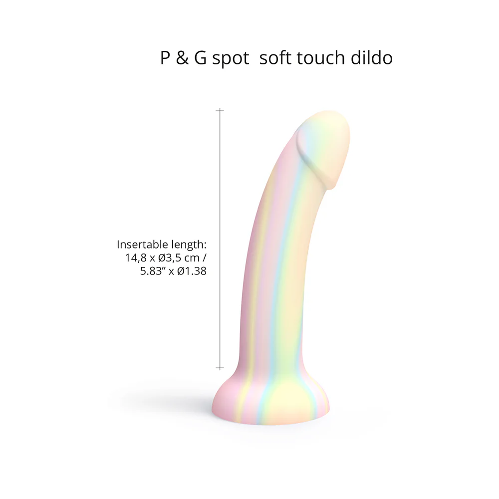 7 in. Fantasia Glow-in-the-Dark Silicone Dildo Pastel