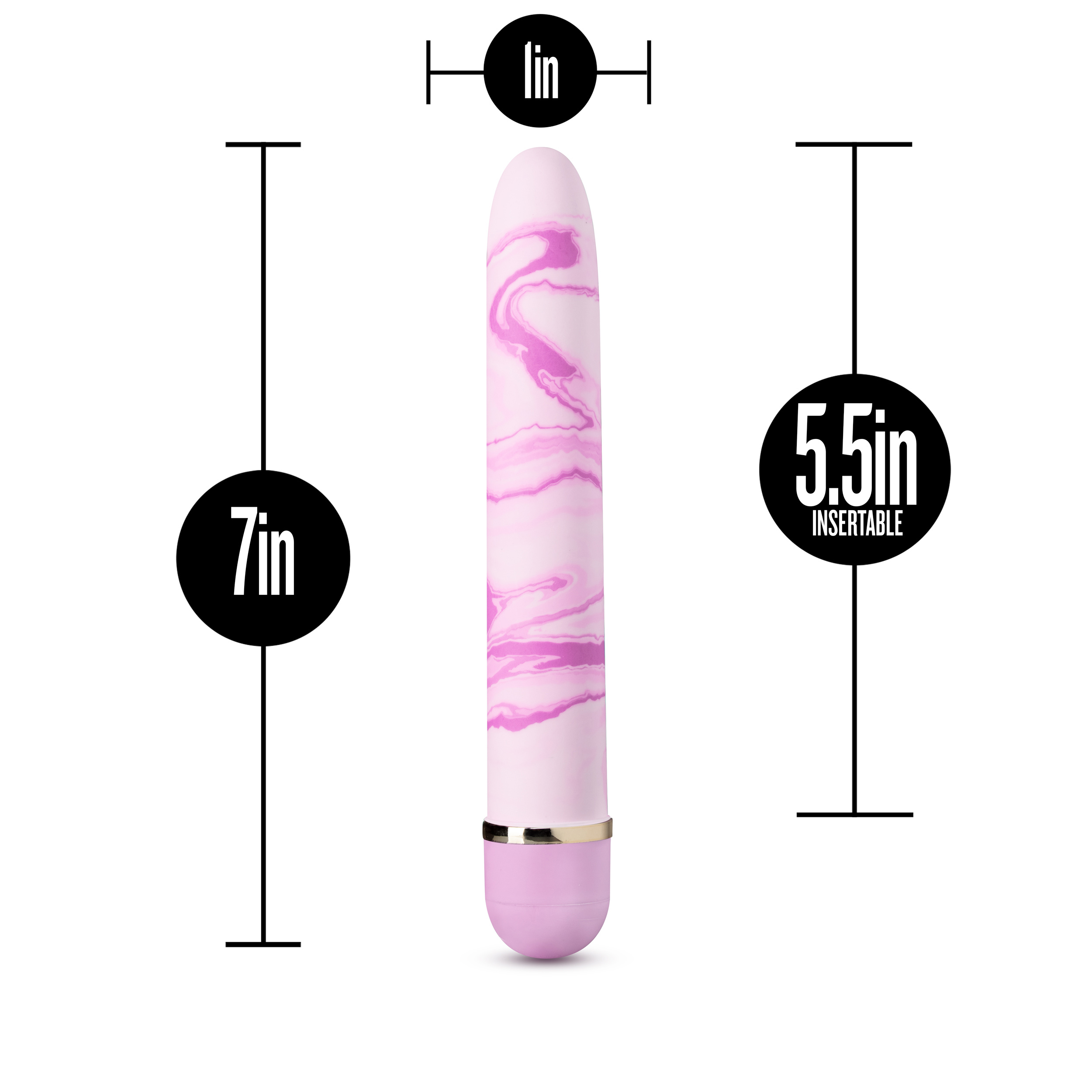 7 Inch Strawberry Fields Multi-Speed Slimline Vibrator