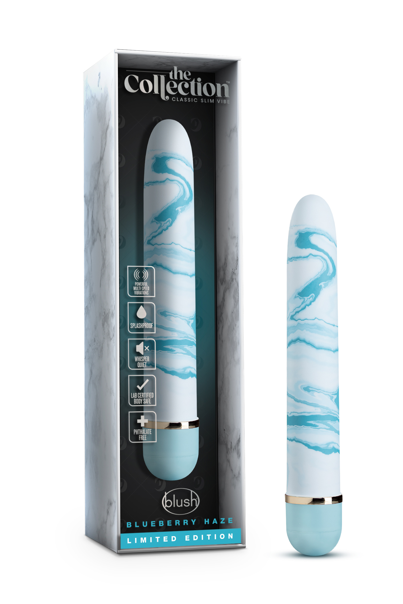 7 in. Blueberry Haze Multi-Speed Slimline Vibrator