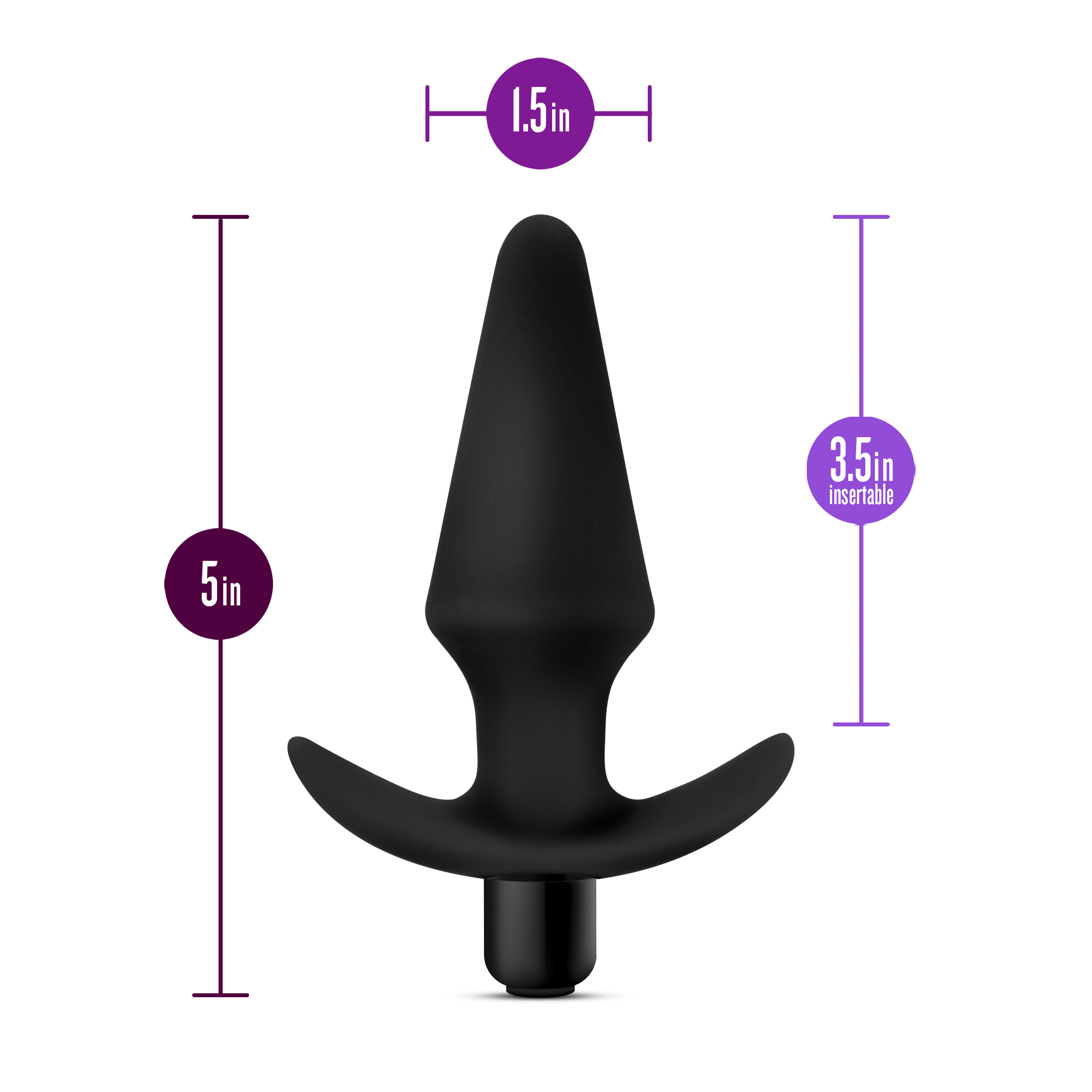 Vibrating Silicone Anal Butt Plug