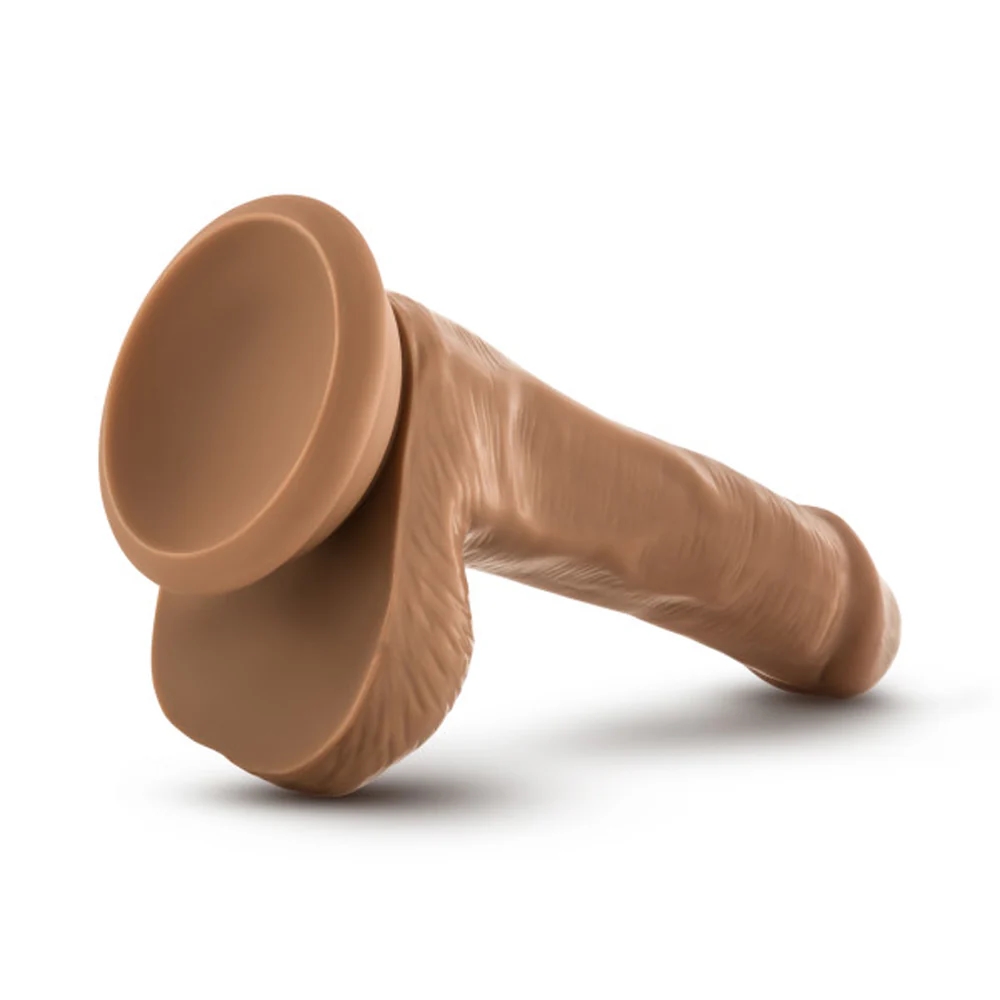 6 in. Realistic Triple Density Posable Dildo with Balls Tan