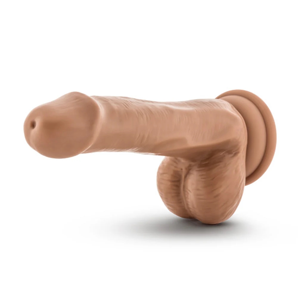 6 in. Realistic Triple Density Posable Dildo with Balls Tan
