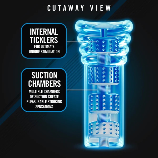 M for Men All Nighter Glow Textured Stroker Clear