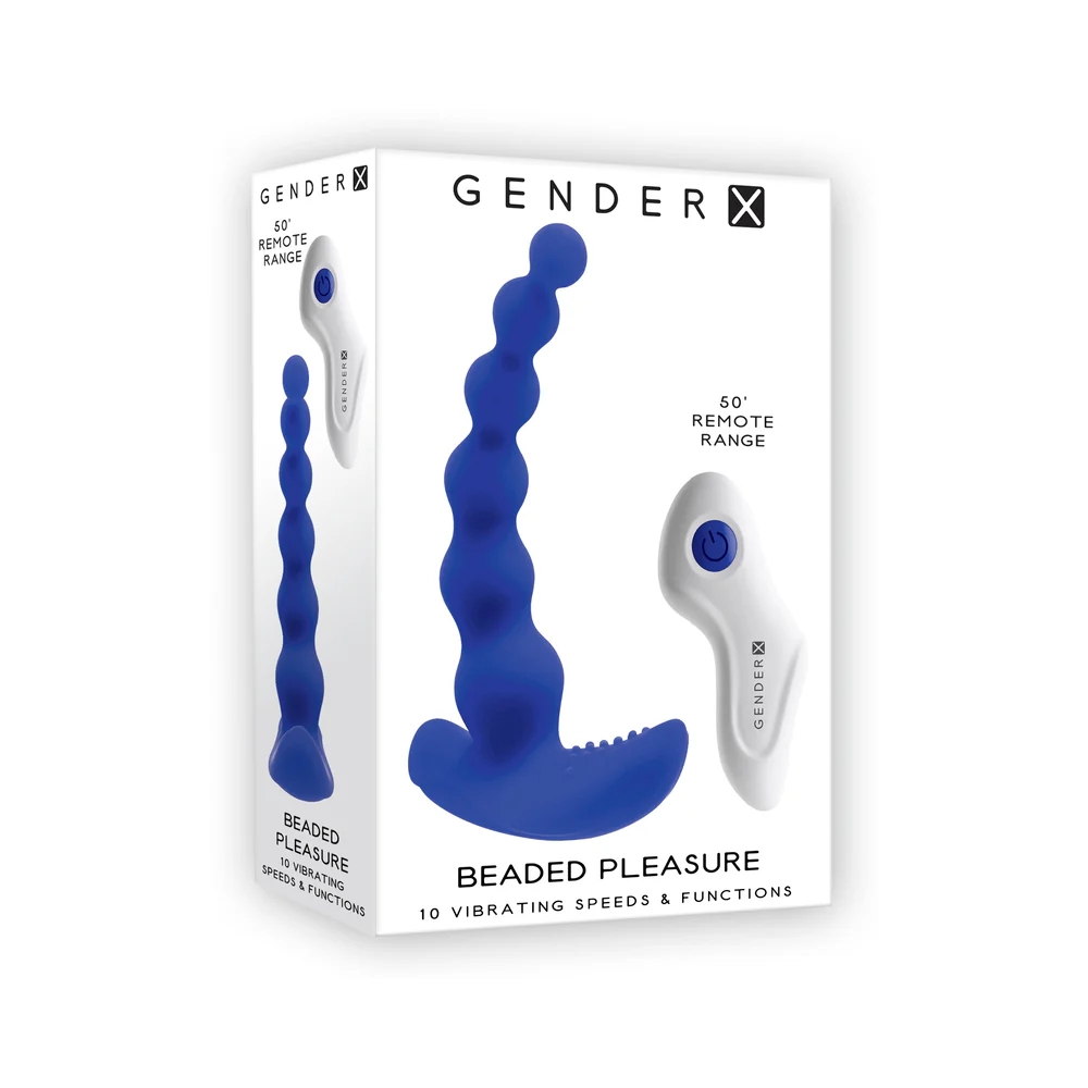 Beaded Pleasure Vibrating Silicone Probe Vibrator with Remote