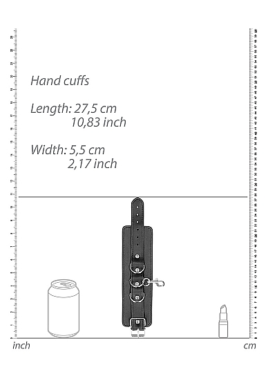 Ouch! Bonded Leather Hogtie With Hand & Ankle Cuffs Black