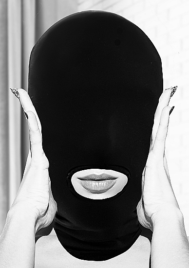 Ouch! Submission Mask with Open Mouth Black