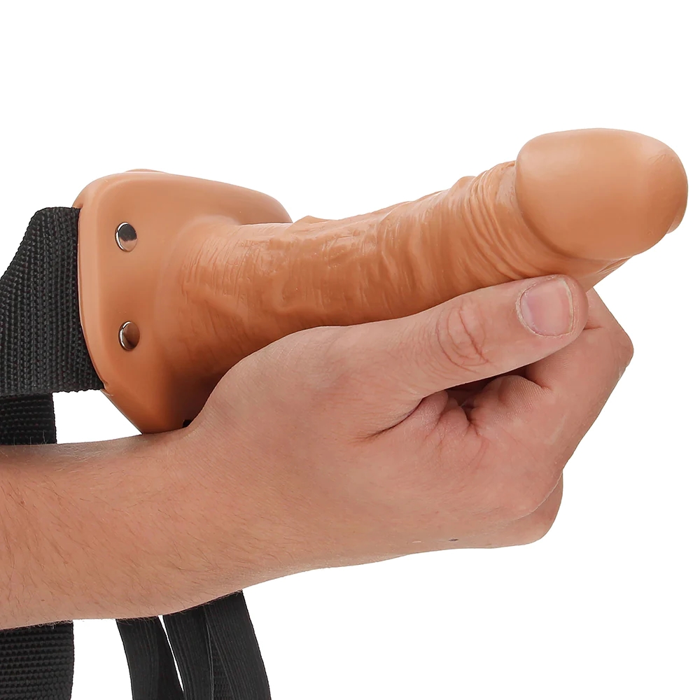 Hollow Strap-On Realistic 6 in. Tan