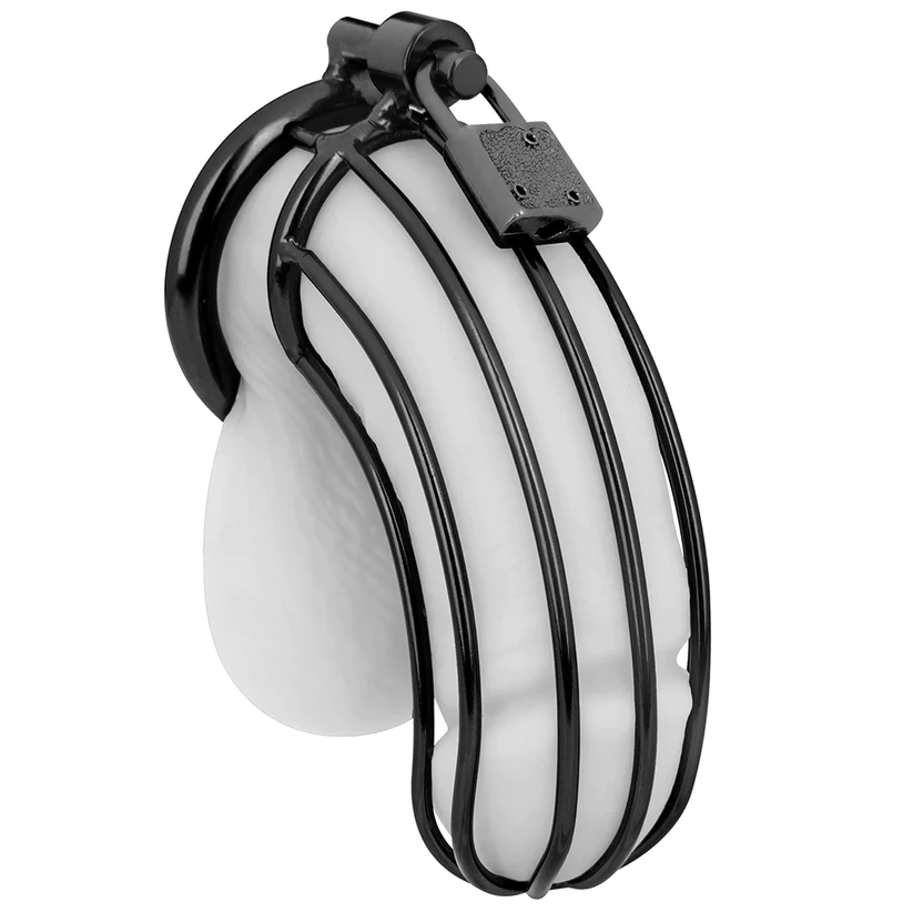 Blue Line Prisoner Cock Cage Black