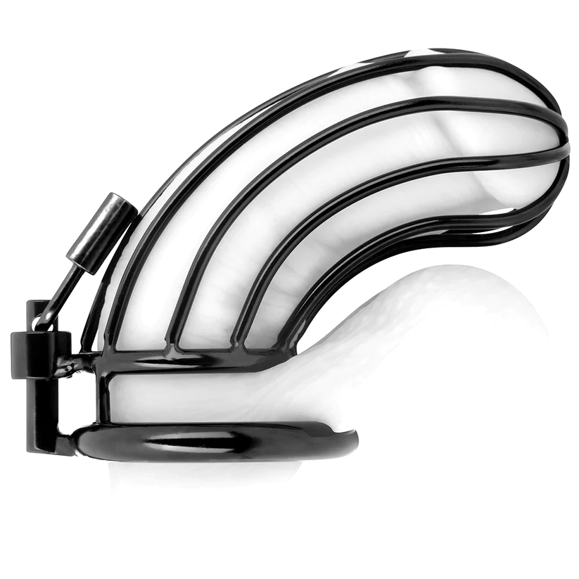 Blue Line Prisoner Cock Cage Black