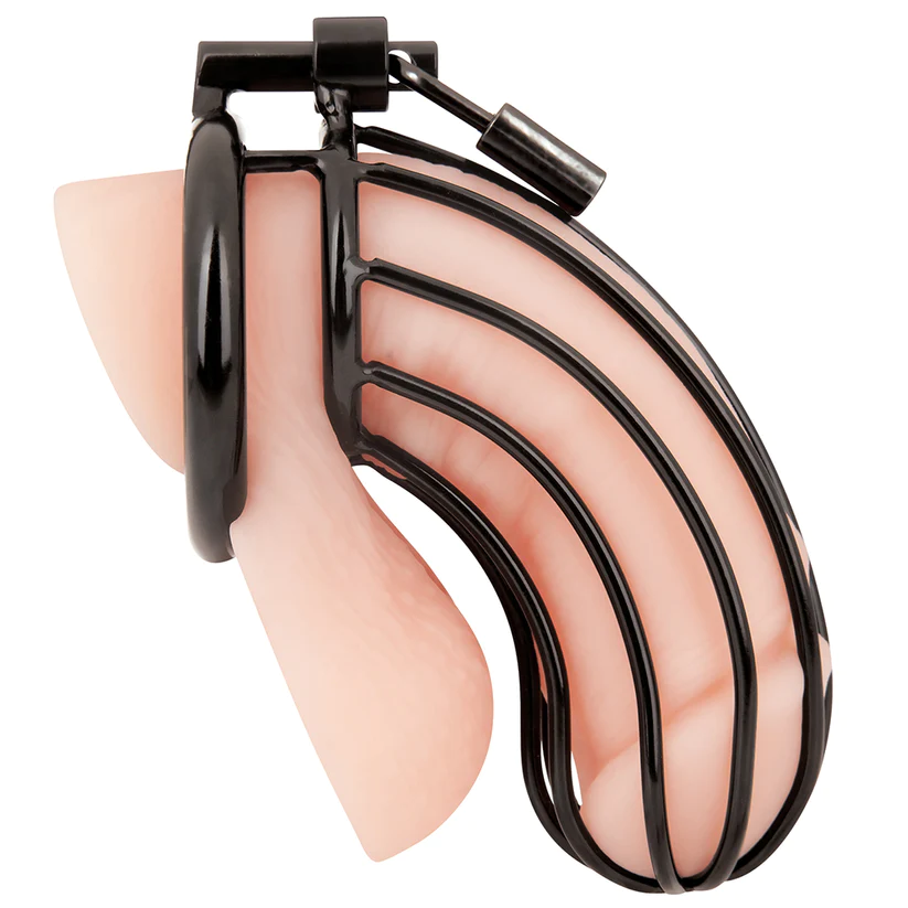 Blue Line Prisoner Cock Cage Black