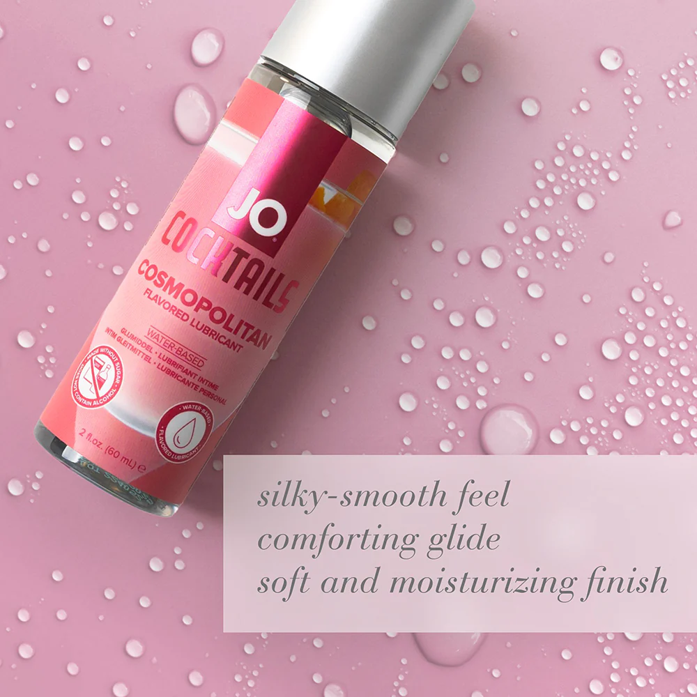 JO Cocktails Cosmopolitan Flavored Water-Based Lubricant 2 oz. (82867) | SlipDix.com