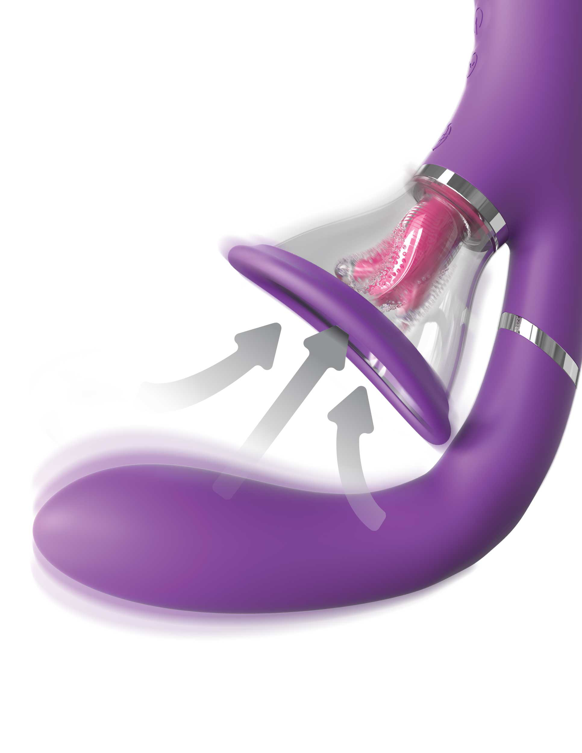 Her Ultimate Pleasure Pro Silicone Flicking Suction Dual Stimulator