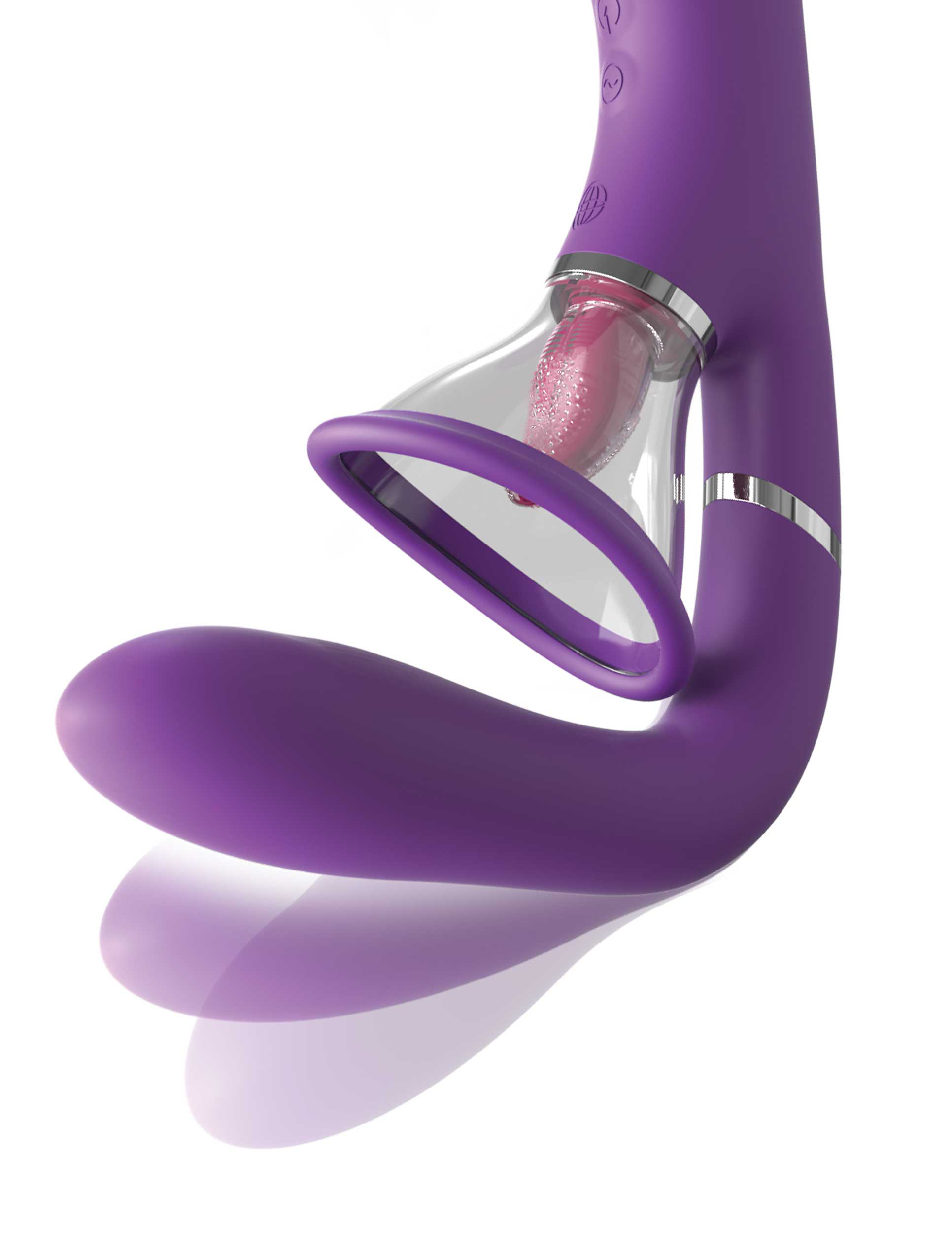 Her Ultimate Pleasure Pro Silicone Flicking Suction Dual Stimulator
