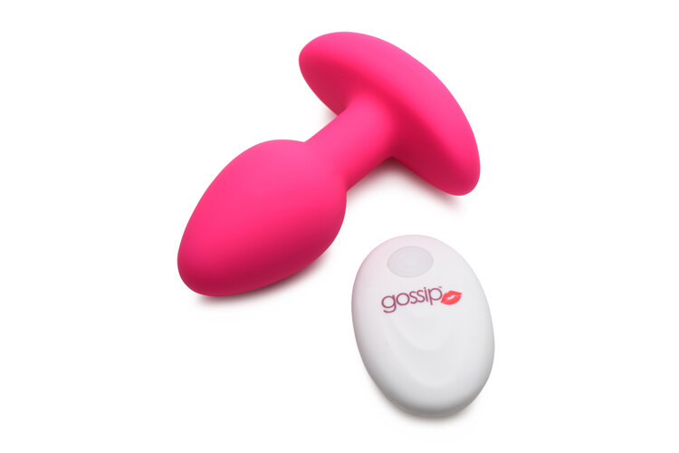 Anal Vibrating Butt Plug with Remote Magenta