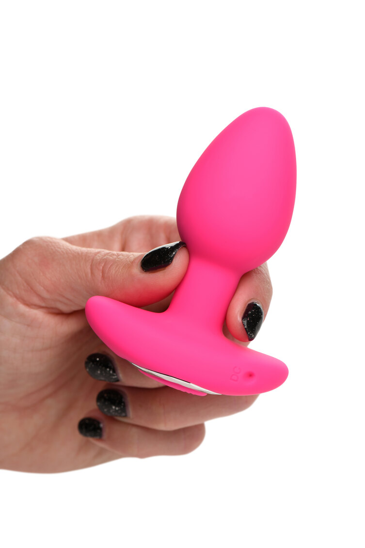 Anal Vibrating Butt Plug with Remote Magenta