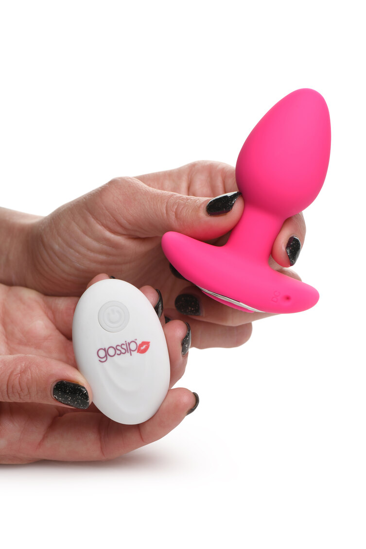 Anal Vibrating Butt Plug with Remote Magenta