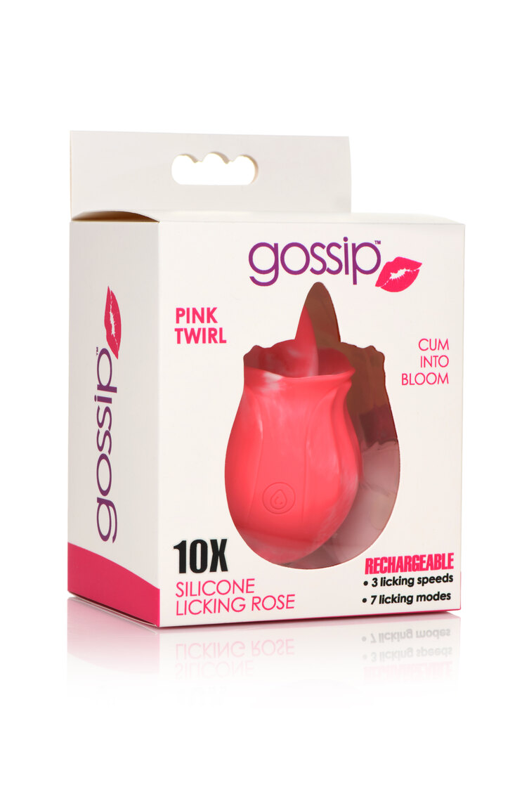 Rose Licking Clitoral Stimulator Pink Twirl
