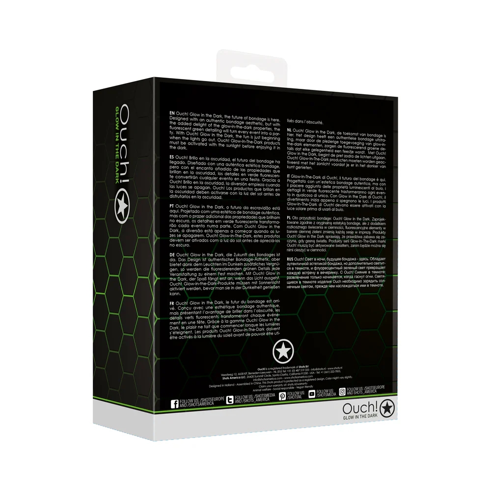 Glow in the Dark Thigh Strap-On Harness with 5 inch Dildo Green