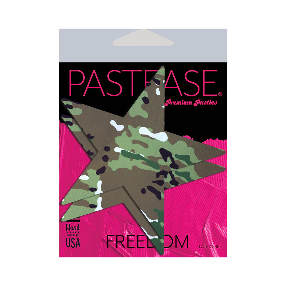 Pastease Nautical Star: Military Multi-Cam Camoflauge Nipple Pasties (84080) | SlipDix.com