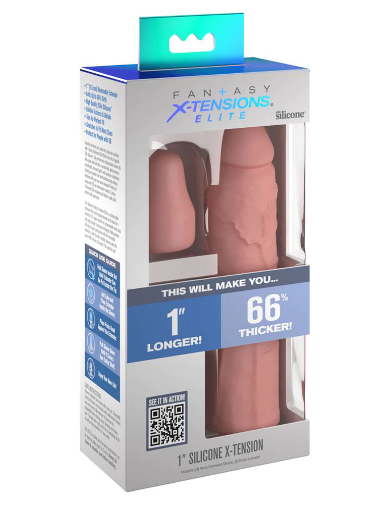 X-tensions Elite 7 in. Silicone Sleeve with 1 in. Extender Beige