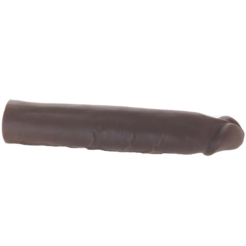 X-tensions Elite 9 in. Silicone Mega Extension Sleeve with 3 in. Extender Brown