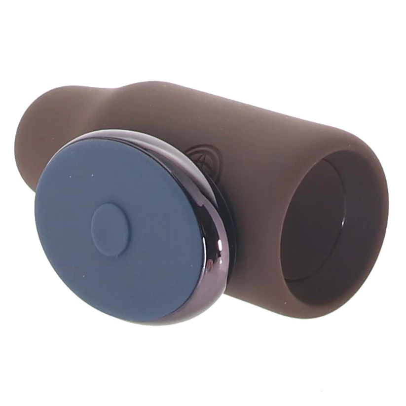 X-tensions Elite 9 in. Silicone Mega Extension Sleeve with Remote-Controlled 3 in. Vibrating Extender Brown