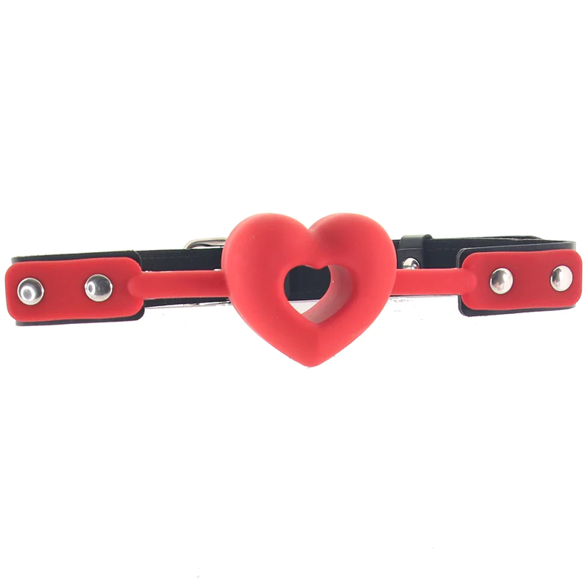 Amor Breathable Heart-Shaped Silicone Ball Gag Red