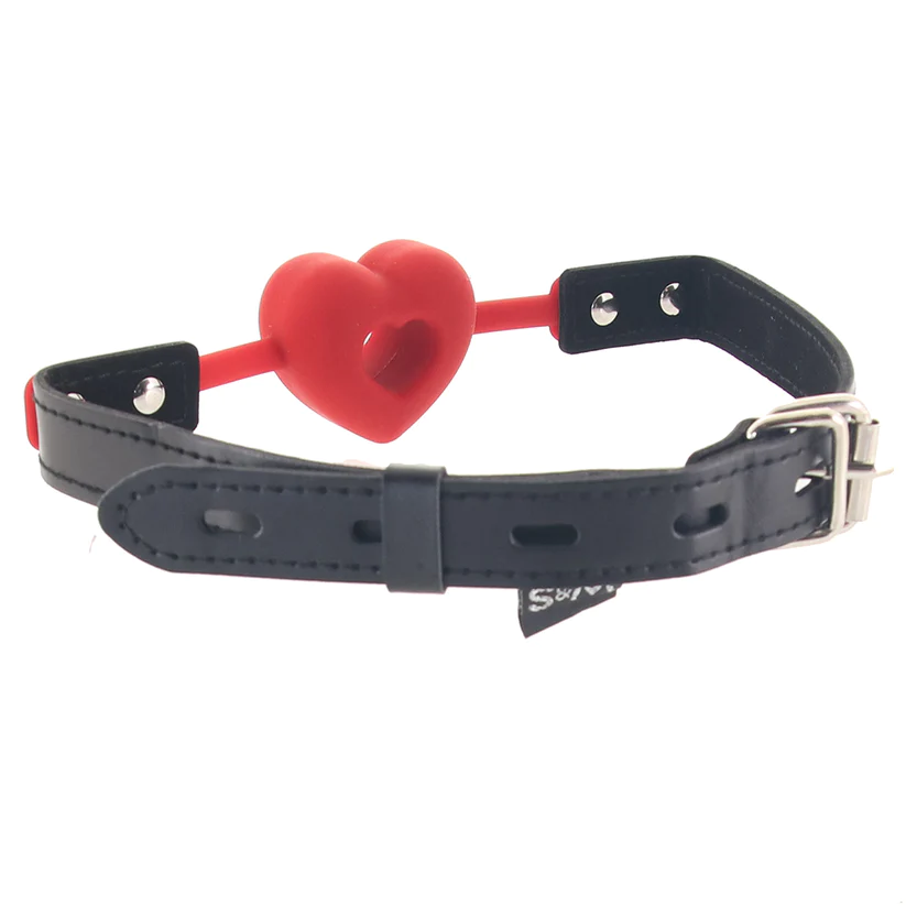 Amor Breathable Heart-Shaped Silicone Ball Gag Red