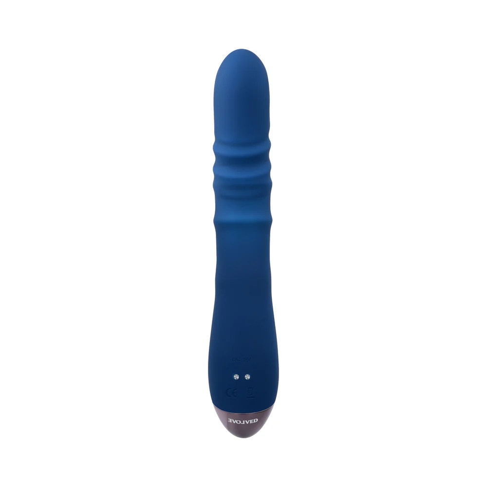 Thrusting Silicone Rabbit Vibrator with Dual Rings