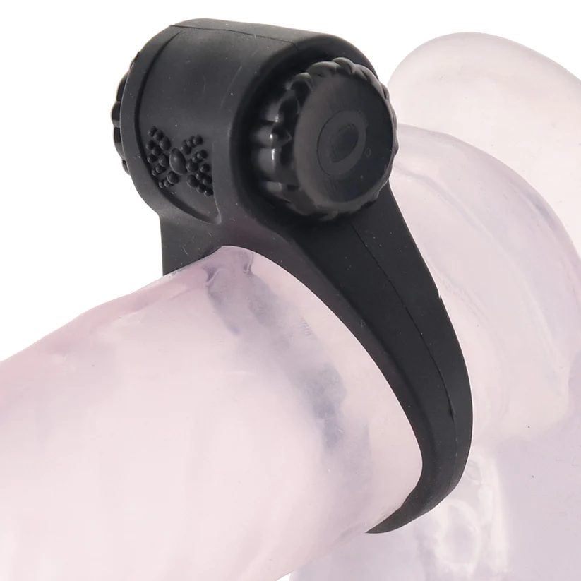 Vibrating Silicone Cock Ring Black