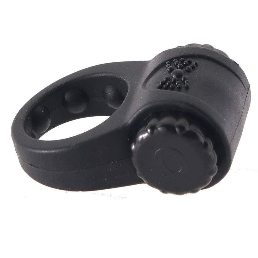 Vibrating Silicone Cock Ring Black