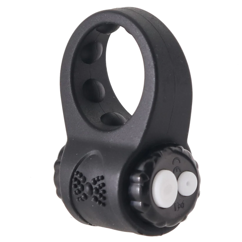 Vibrating Silicone Cock Ring Black