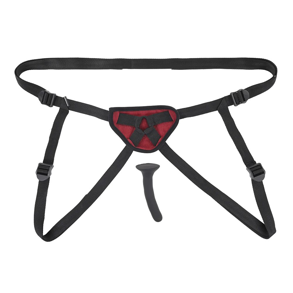 Silicone Pegging Kit with Adjustable Strap-On Harness & 5 in. Dildo