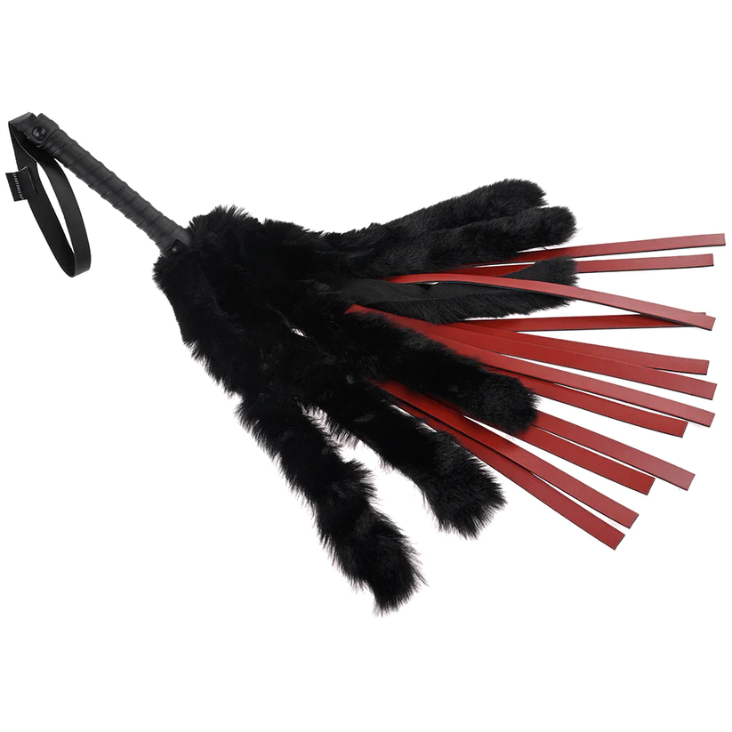 Faux Fur Flogger with Faux Leather Strands