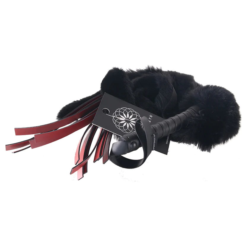Faux Fur Flogger with Faux Leather Strands