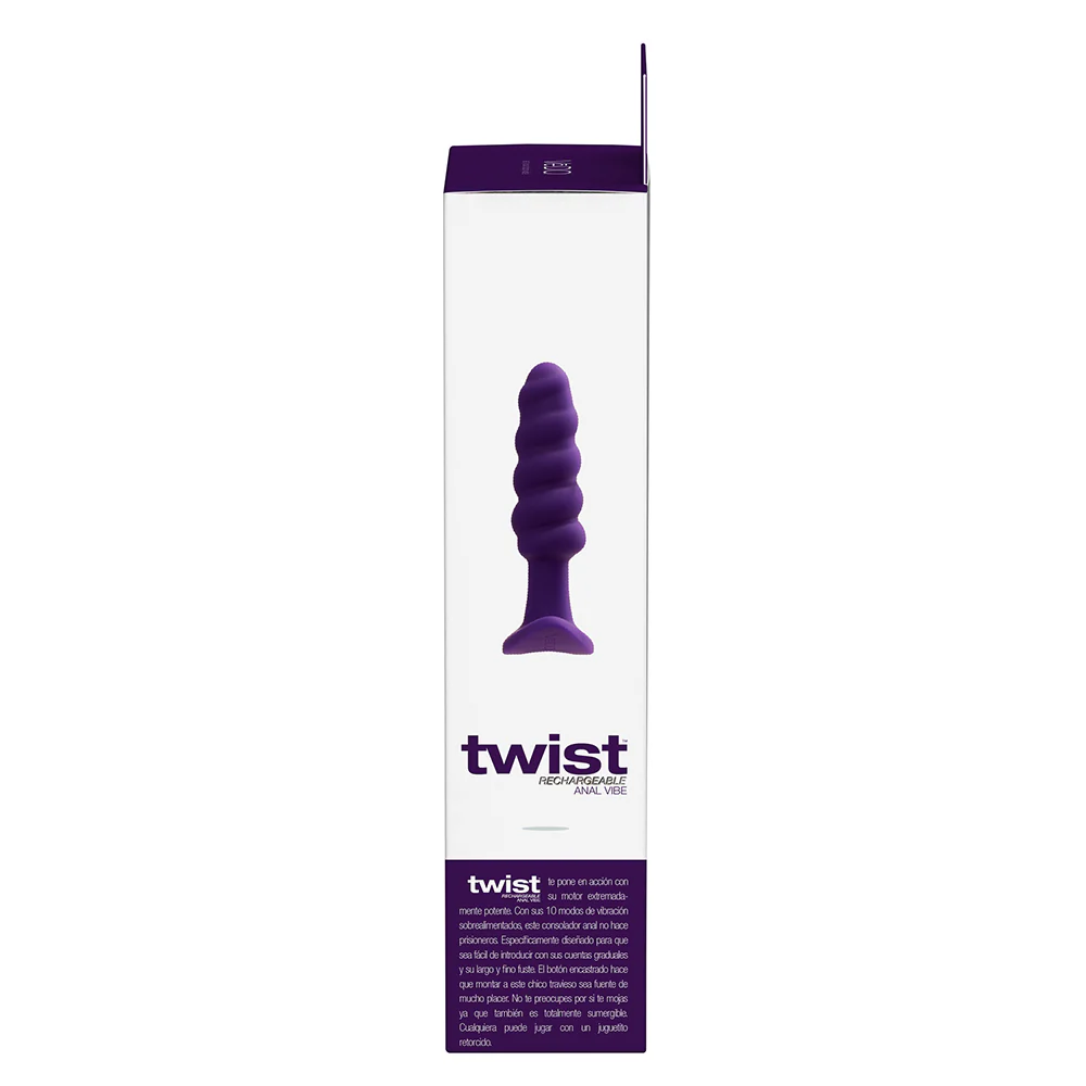 VeDO Twist Silicone Vibrating Butt Plug Purple