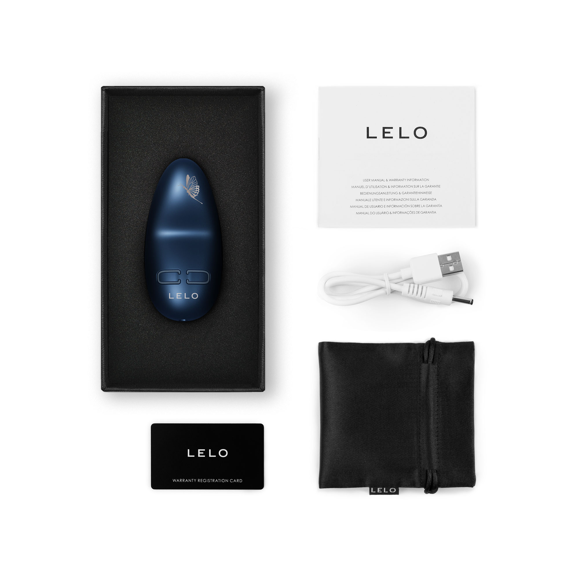 Lelo NEA 3 Mini Silicone Vibrator Alien Blue