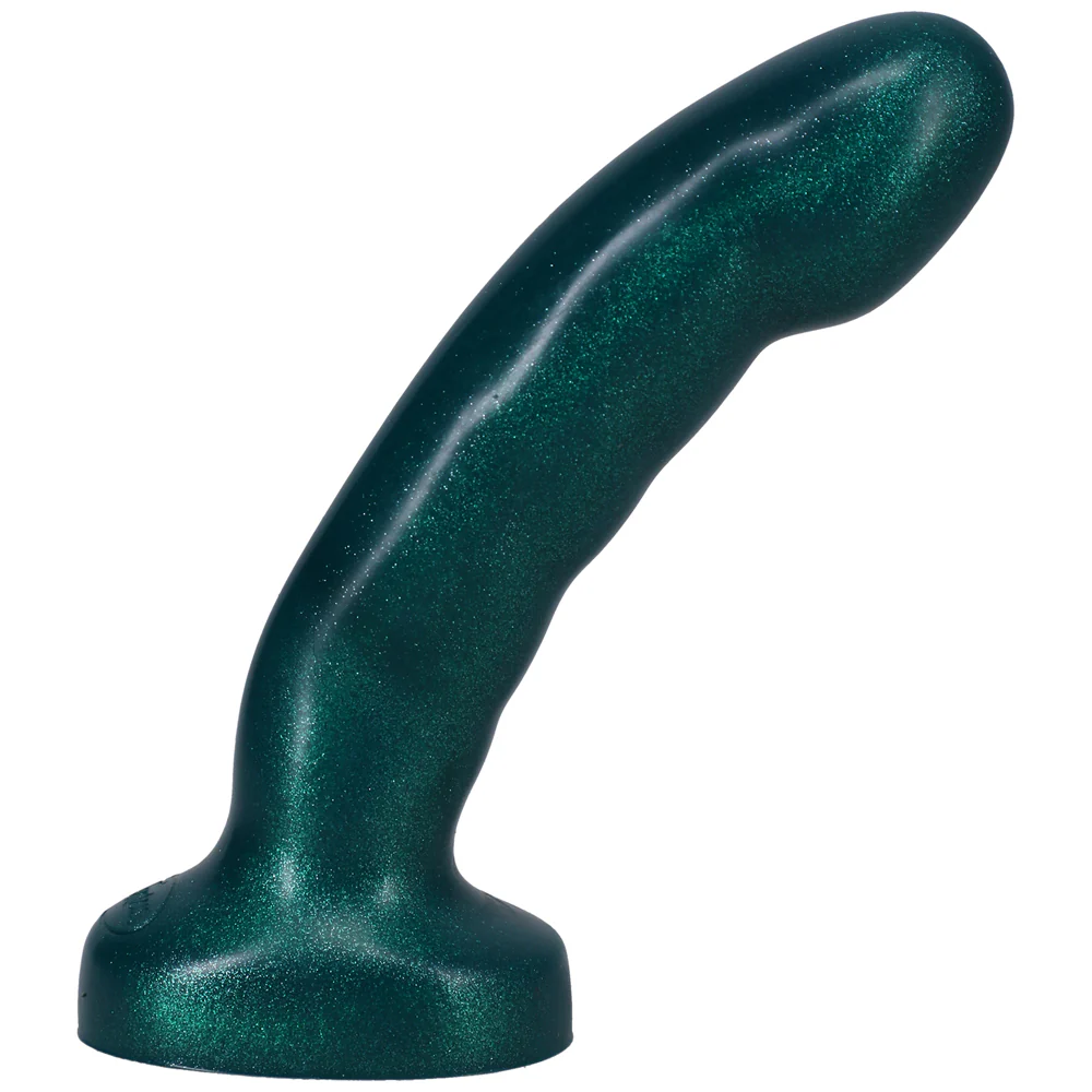 5 Inch Acute Curved Silicone Dildo Medium-Firm Emerald