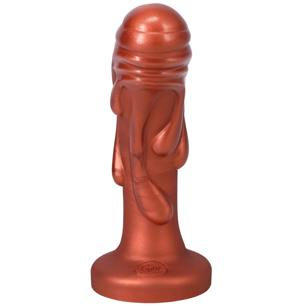 7 Inch Magma Textured Fantasy Silicone Dildo – Copper
