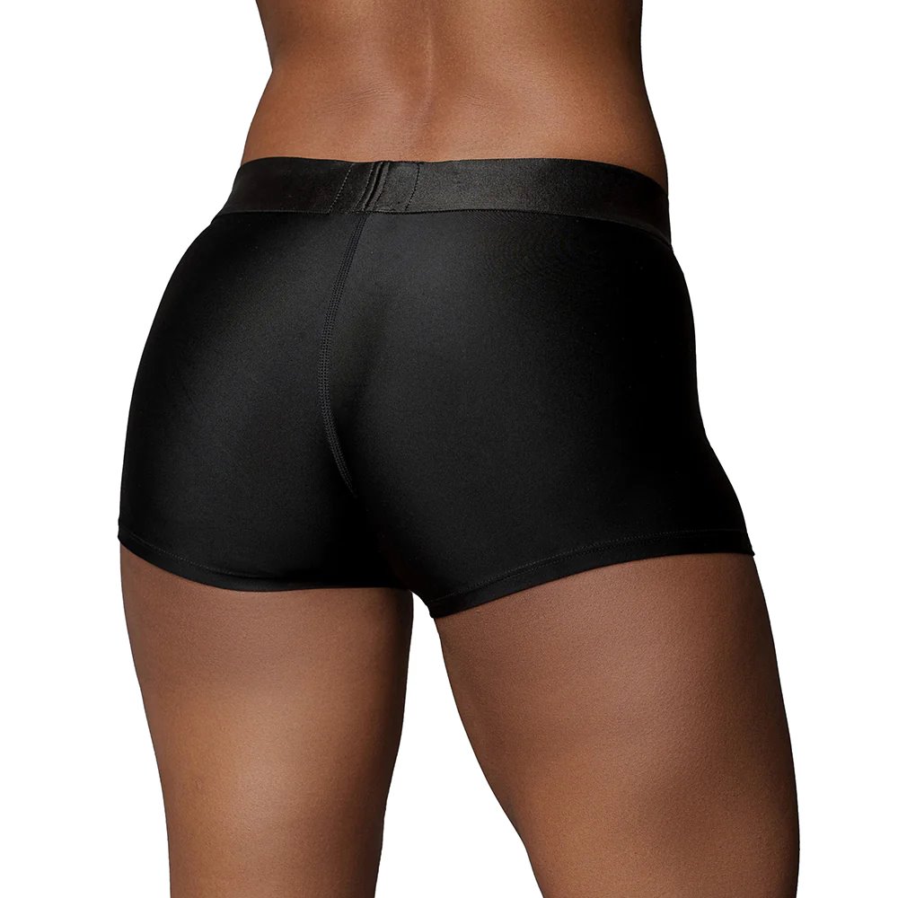 Vibrating Strap-on Boxer Black