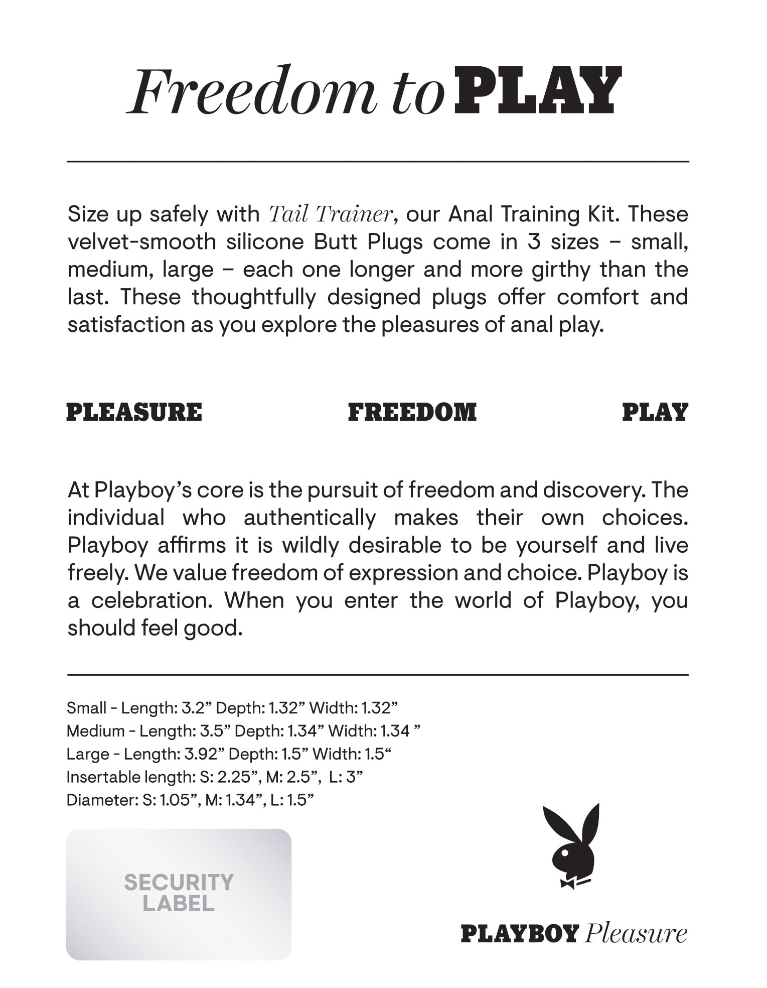 Anal Training Butt Plug Kit 3-Pc Navy