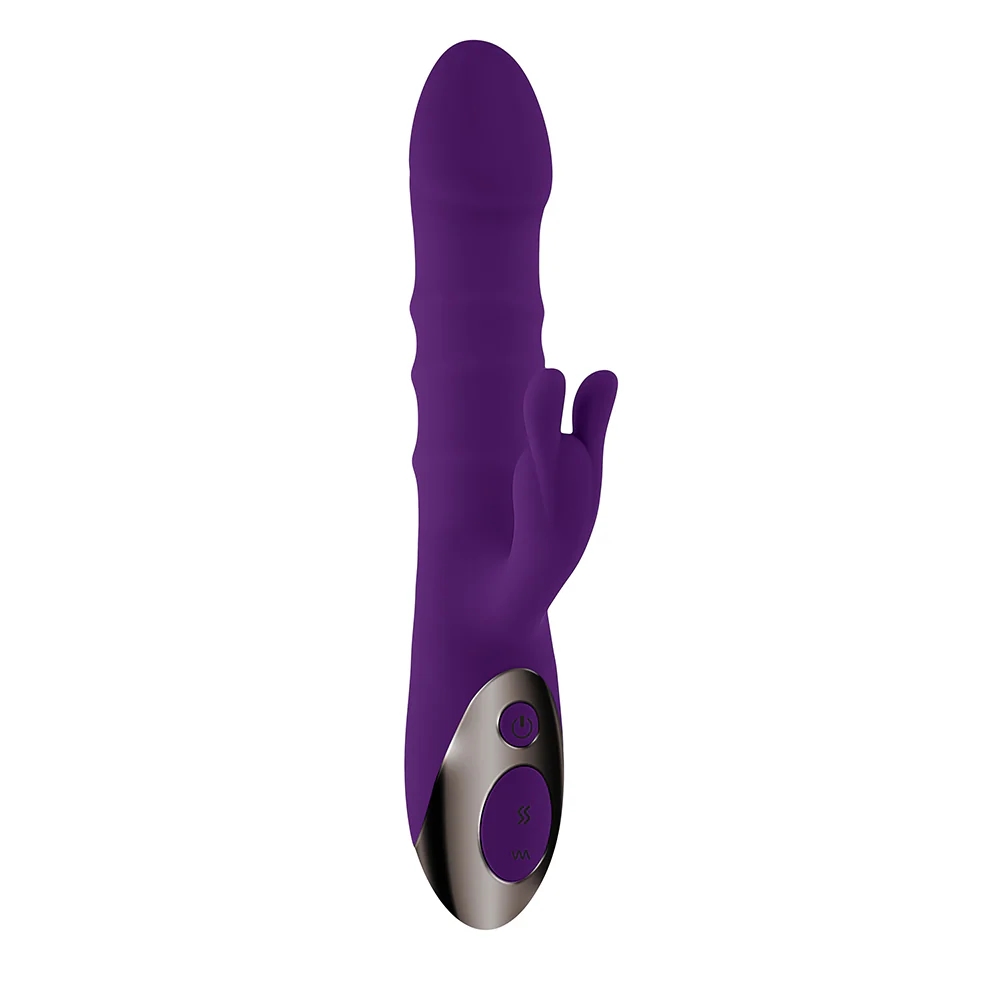Playboy Hop To It Thrusting Silicone Dual Stimulation Vibrator