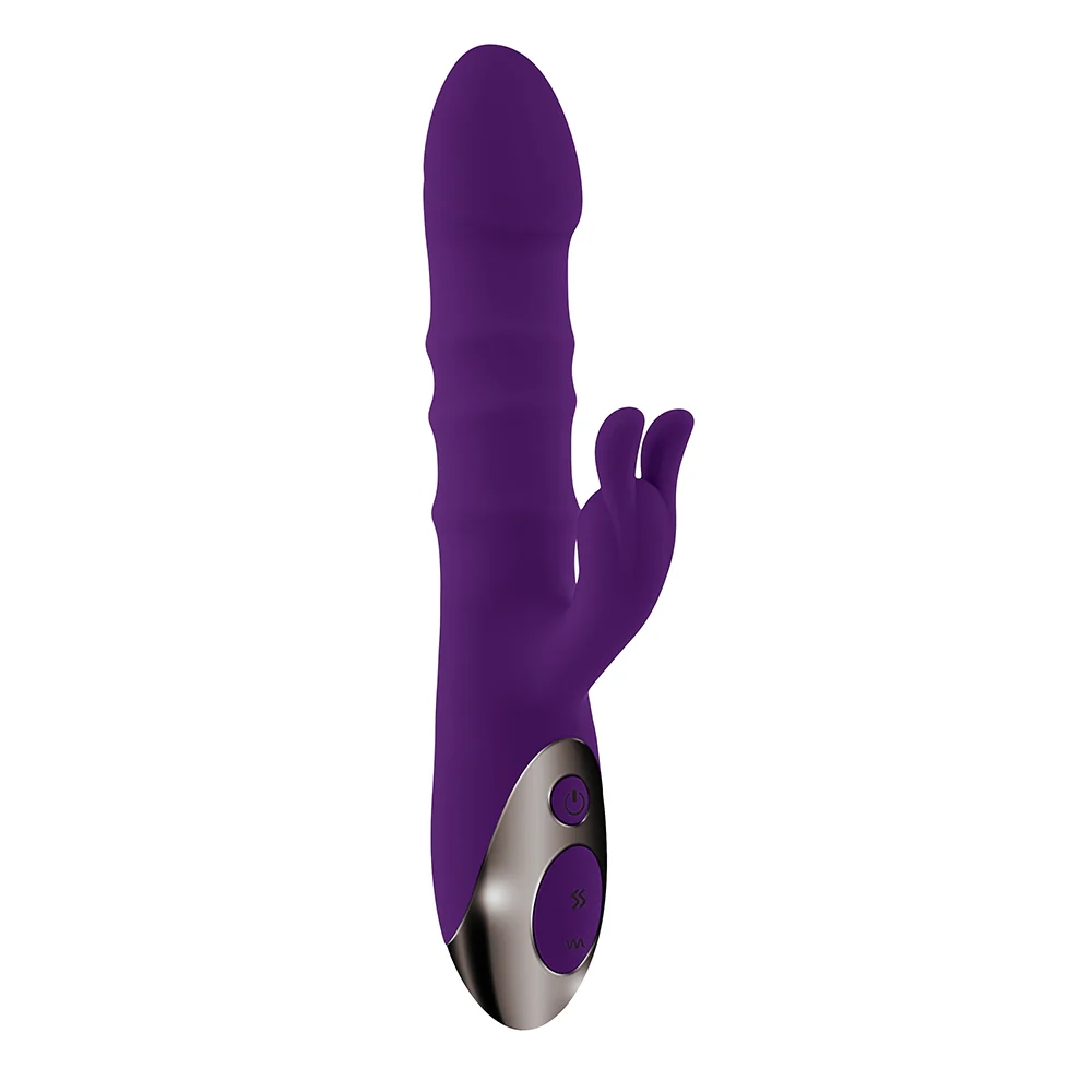 Playboy Hop To It Thrusting Silicone Dual Stimulation Vibrator