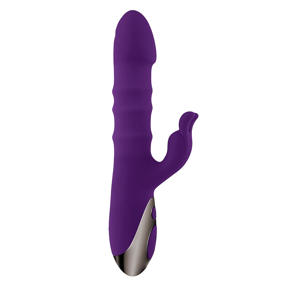 Playboy Hop To It Thrusting Silicone Dual Stimulation Vibrator