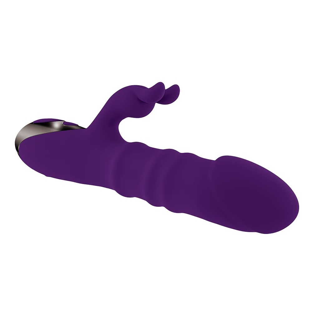 Playboy Hop To It Thrusting Silicone Dual Stimulation Vibrator
