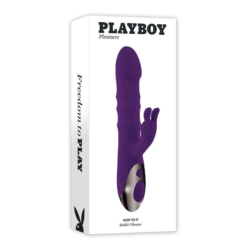 Playboy Hop To It Thrusting Silicone Dual Stimulation Vibrator